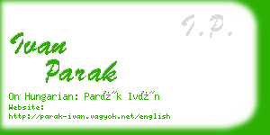 ivan parak business card